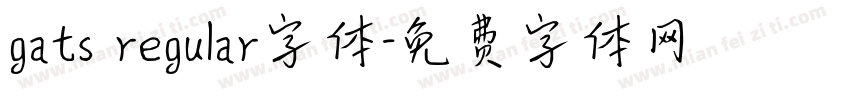 gats regular字体字体转换
